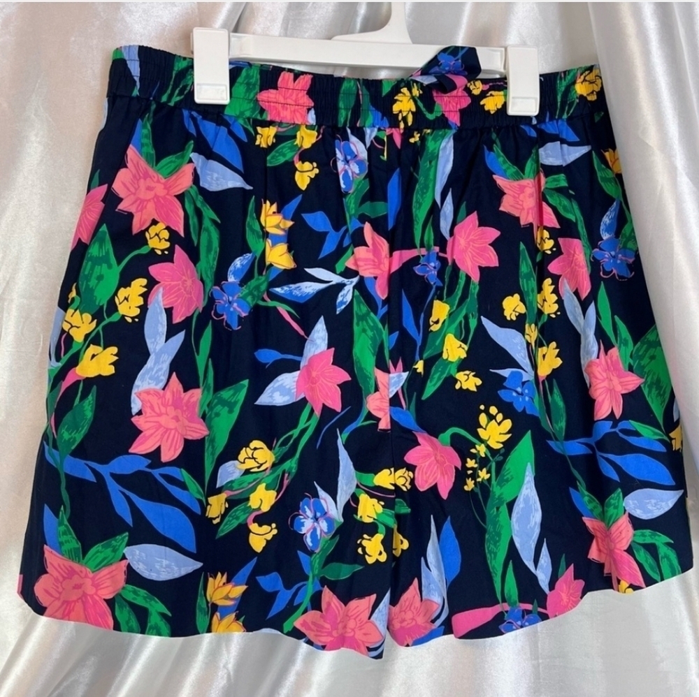 J. Crew Blue Floral High Waisted Shorts, Size 16. NWT - Picture 4 of 7